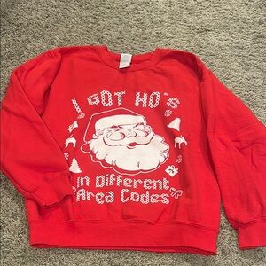 Red Santa Graphic Sweatshirt